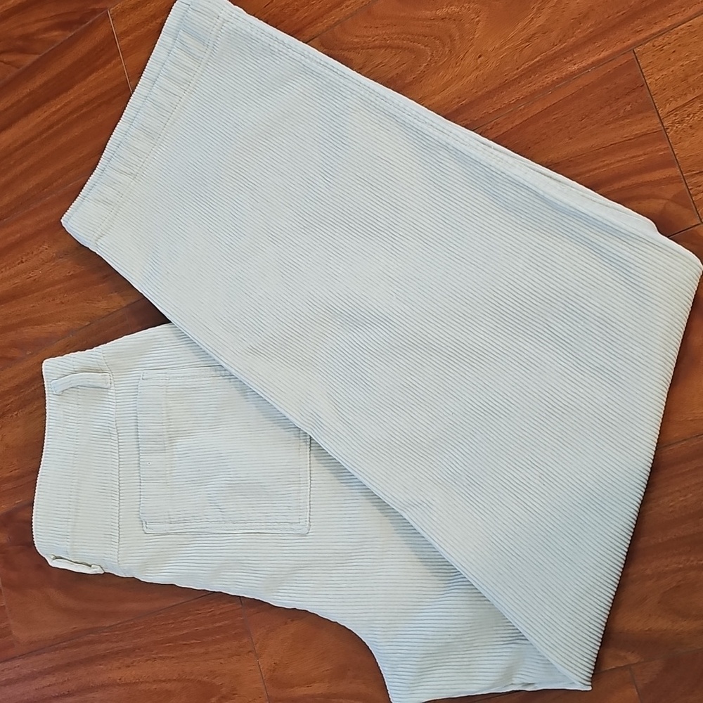 GAP Womens Loose Wide Leg Chino Corduroy Pants - Light Tan Sz 10 Tall